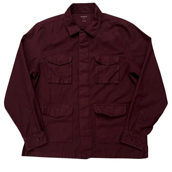 Bonobos Chore Jacket Mens Size L Slim Fit Button Pockets Burgundy - Picture 1 of 6